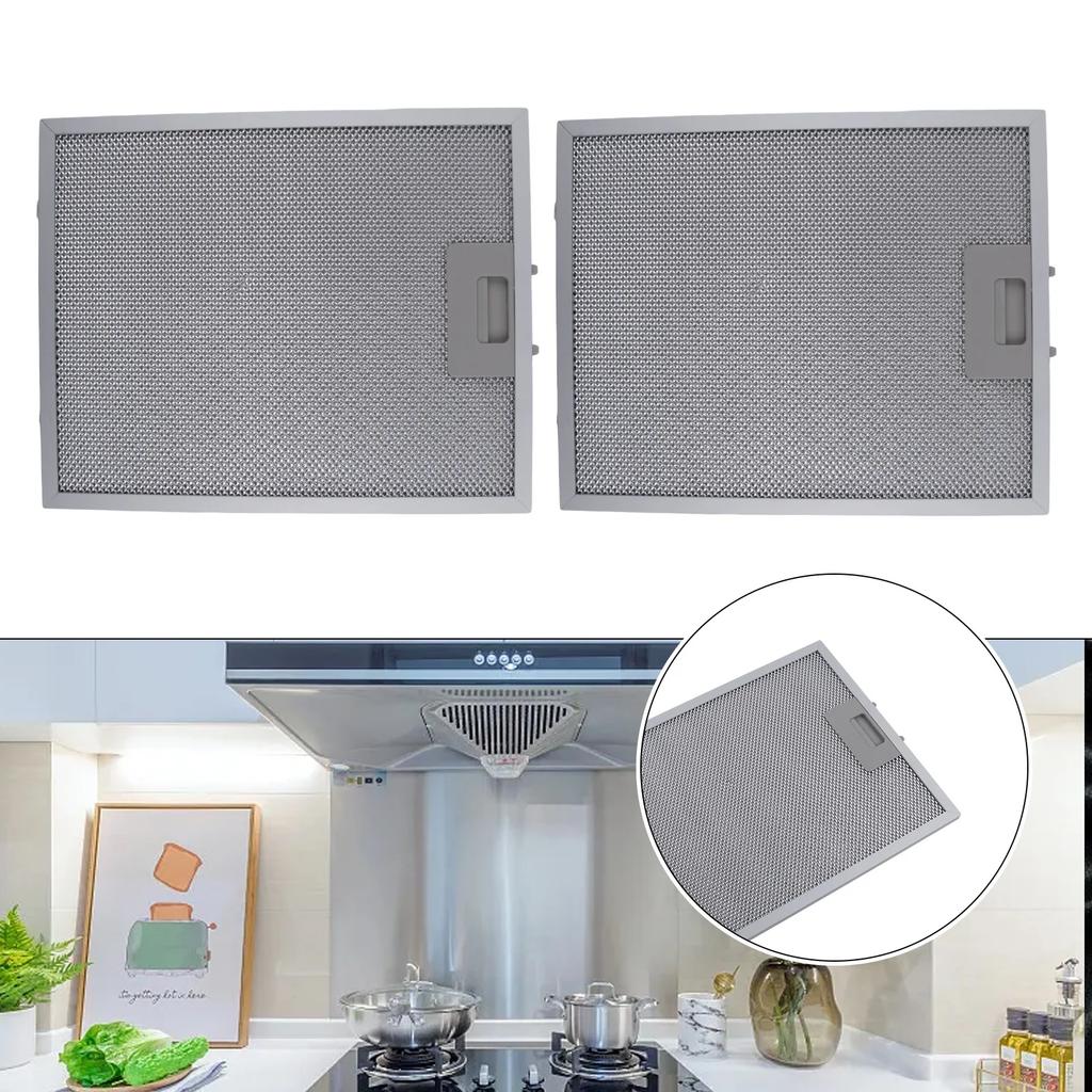 2PCS Cooker Hood Filters Metal Mesh Extractor Vent Filter 320 X 260 Mm Replacement Oil Filter Screen Heating Cooling