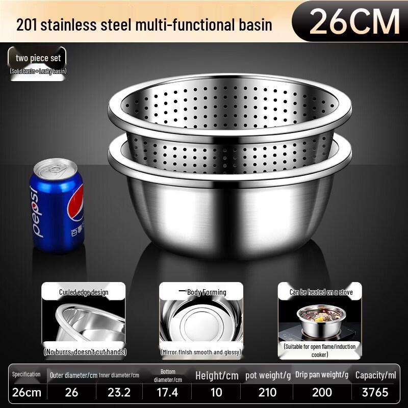 Qiwei 304 Stainless Steel Mixing Bowl