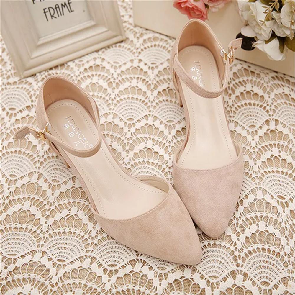 Zapatos De Mujer Women Classic Pointed Toe Black Spring & Summer Square Heel Shoes Lady Casual Office Work Pumps Ab657