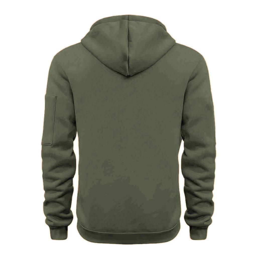 Men's Winter Color Casual Half-Zip Hooded Sweatshirt Pullover for Everyday Wear