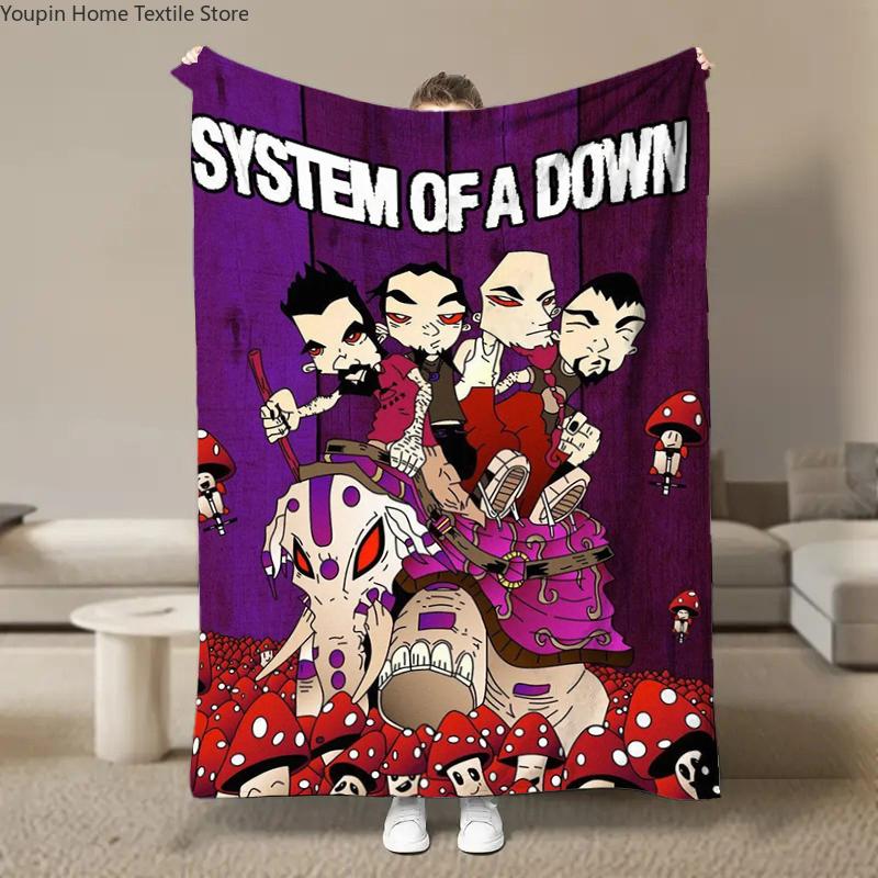 8 Size Heavy-Metal-Band Flannel Blanket Throw Blanket Tourist Blanket Fashion Sofa Blankets Nap blankets for beds Kid Adult Gift