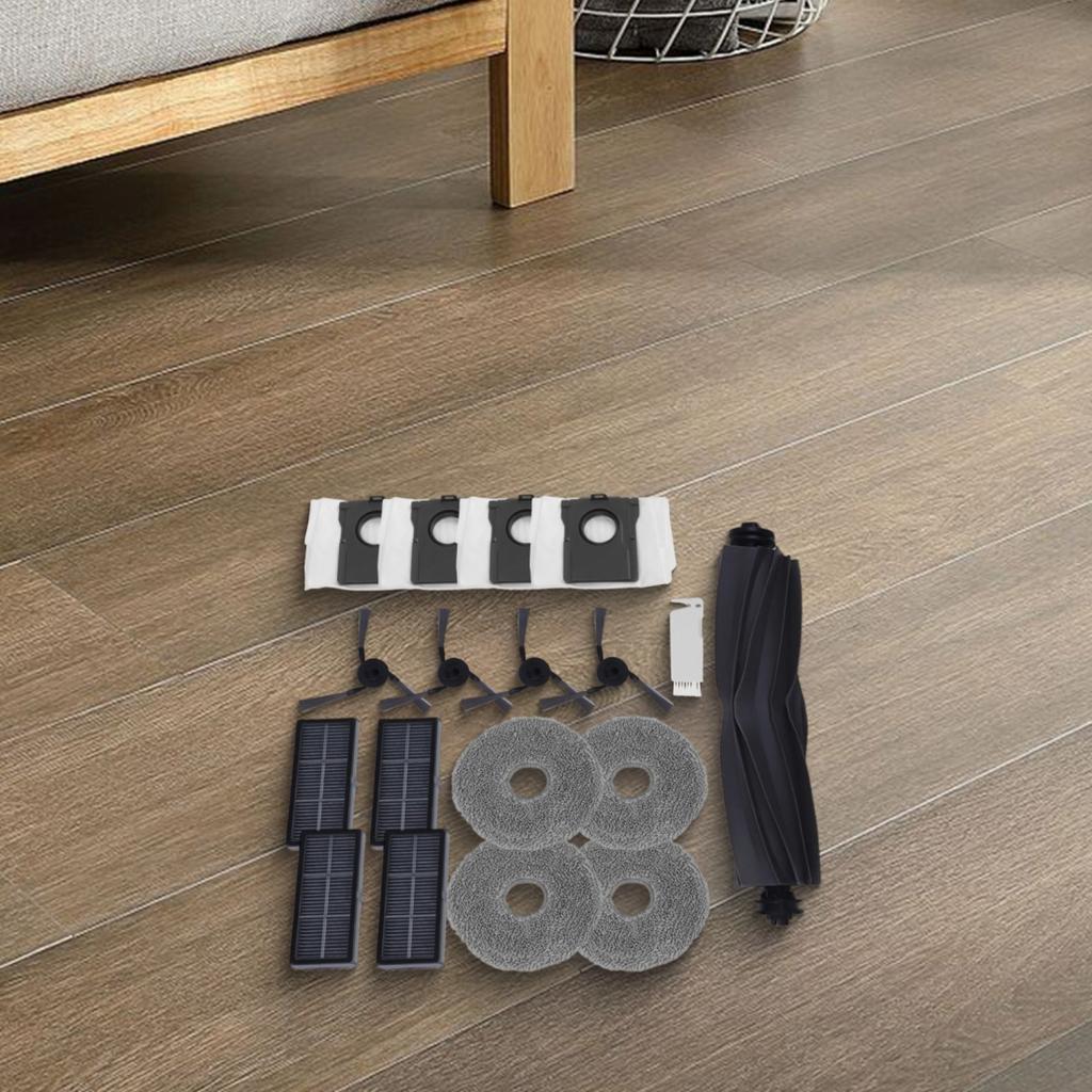 MOPACLEANER Part Set Filters Side Brushes Dust Bags for MOVA Vacuum