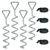 Ground Anchor Screw with Triangle Handle for Trampoline 4-Pack 32 Cm