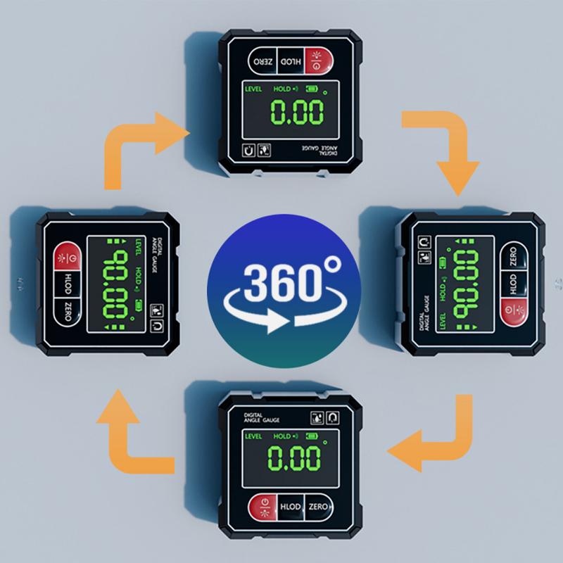 Magnetic digital goniometer with electronic laser USB rechargeable protractor