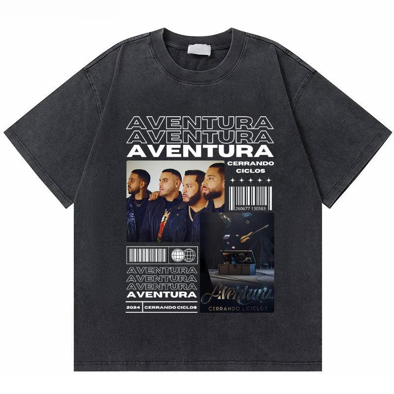 

Моющаяся винтажная футболка унисекс с рисунком рэпера Anuel AA XXL