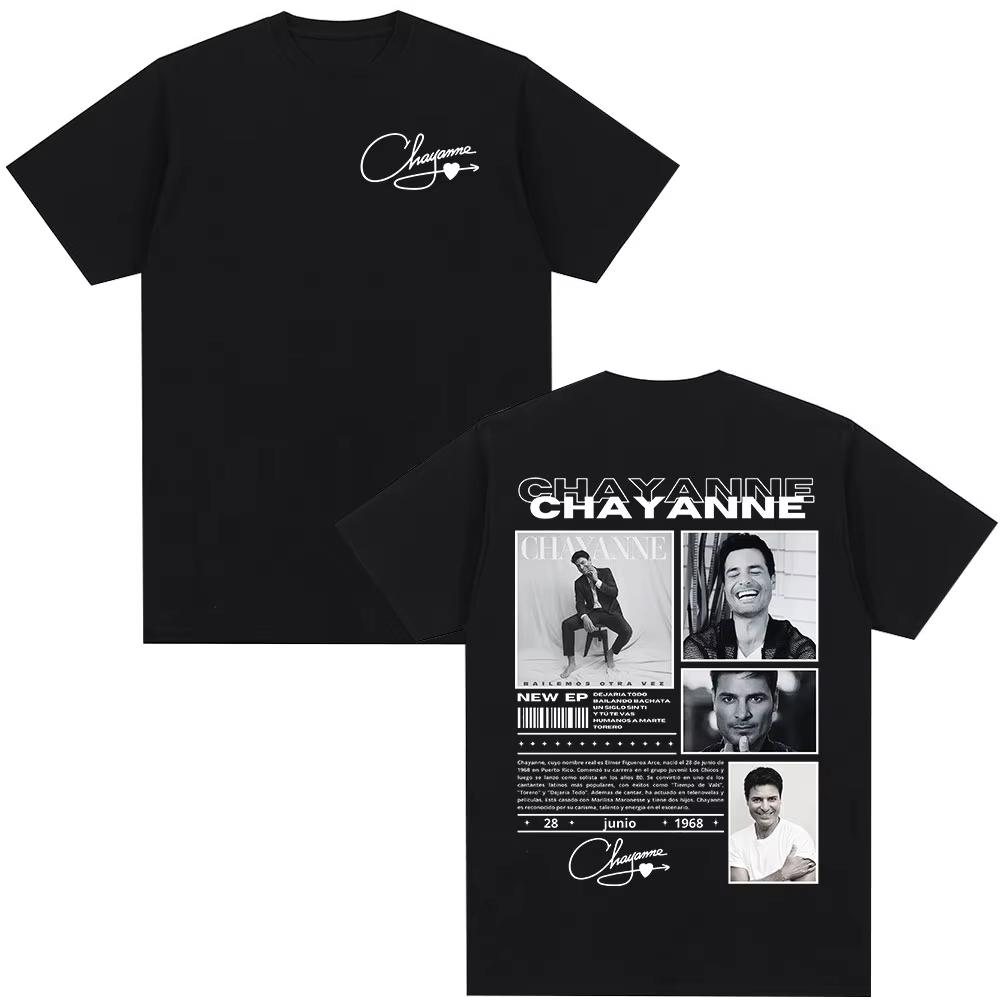 

Chayanne Bailamos Otra Vez Tour Album T-shirt Men s Women Fashion Clothing T-shirts Casual Oversized T Shirts S