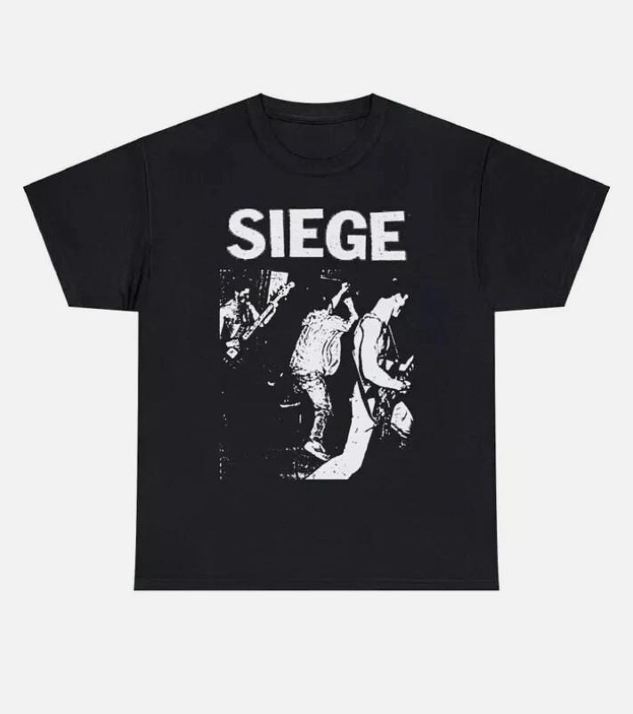 

Siege Harcore Punk T Shirt Grindcore Vintage Crust Dystopia Dropdead Spazz HKFY Unisex T-Shirt L
