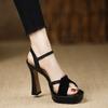 Fashion Aphixta Summer Hot Sale Platform High Heels Sandals Sexy Dress Wedding Shoes Women Ankle Strap Peep Toe High Heel Sandals