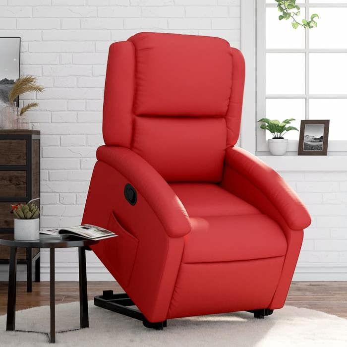 VidaXL Recliner Red Faux Leather 3204231