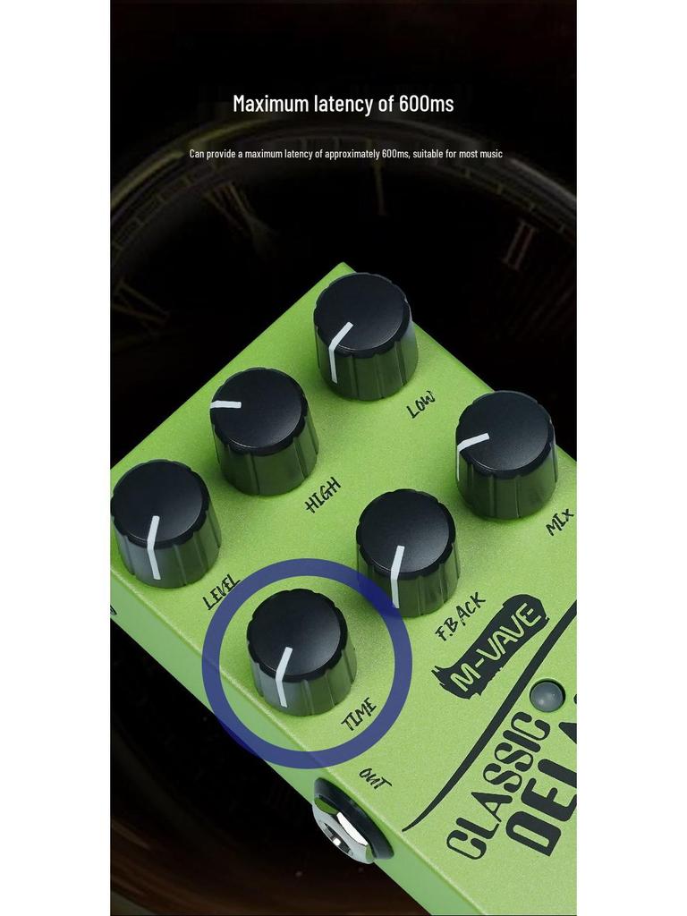 Mini Guitar Pedal: Classic Digital Delay with Built-in Portability