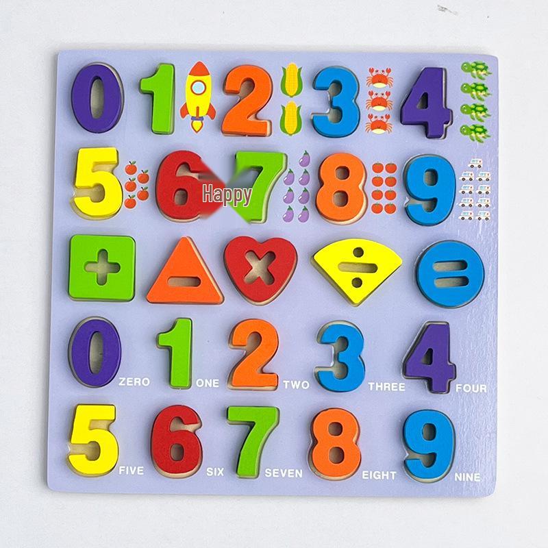 Children’s Bilingual Arabic-Russian Educational Wooden Board: Numbers & Letters Toy