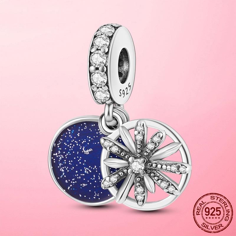 copper Moon Sun Star Shape Galaxy Dangle Charm Bead Charms Bead Charms fit for Women Authentic Accessories Bracelets Do It Yourself Jewellery