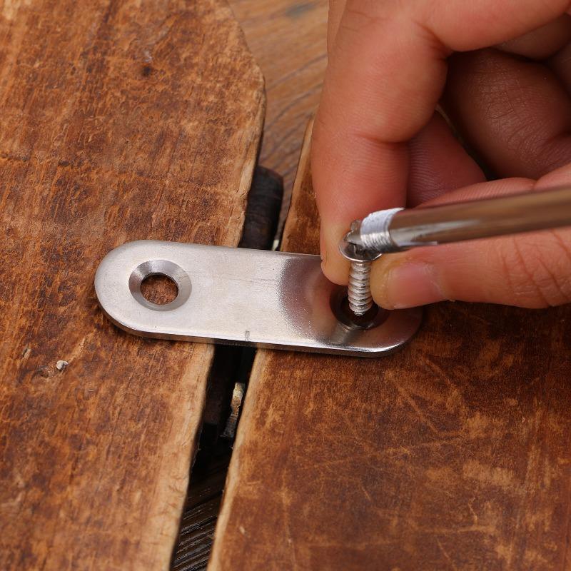 Stainless Steel Corner Bracket Metal Flat Straight Brace Fixed Connecting Plate Corner Brackets For Reapiring Furniture Cabinet