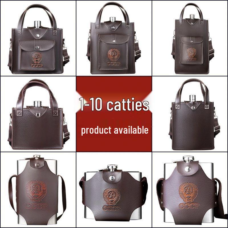 Stainless Steel Hip Flask Set: Portable Outdoor Vodka & Wine Bottle with Cup