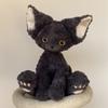 40cm Curly Fur Simulation Plush Toy Cat Big Ears Super Soft Delicate Baby Comfort Pillow Cushion for Home Decoration Girl Gifts