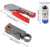 Carbon Steel Coax Cable Crimper Multifunctional Wear-Resistant Wire Stripper Tools Set Coaxial Compression Coax Cable Extend