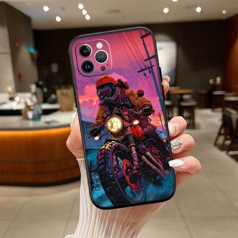 Motorcycle Racing Phone Case for Xiaomi Poco C40 C51 C50 C55 C65 C71 C75 C85 F8 F7 F6 F5 F3 F2 X7 X6 X4 X3 X2 M7 M6 M5 M4 M3 M2 Pro