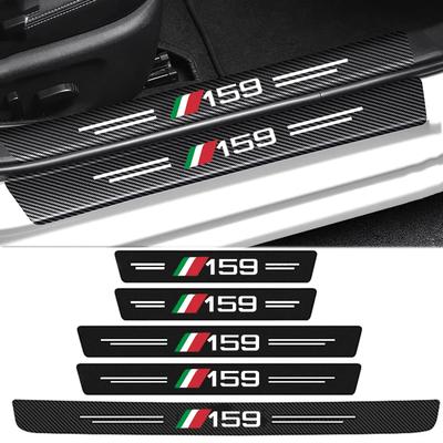 Car Trunk Bumper Sill Protector Stickers For 159 Badge Door Threshold Scuff Plate Decals Strip Tape Pedal Guards