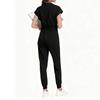 Ladies' Comfortable And Casual Solid Color Short Sleeved Pants Protective Suit Set