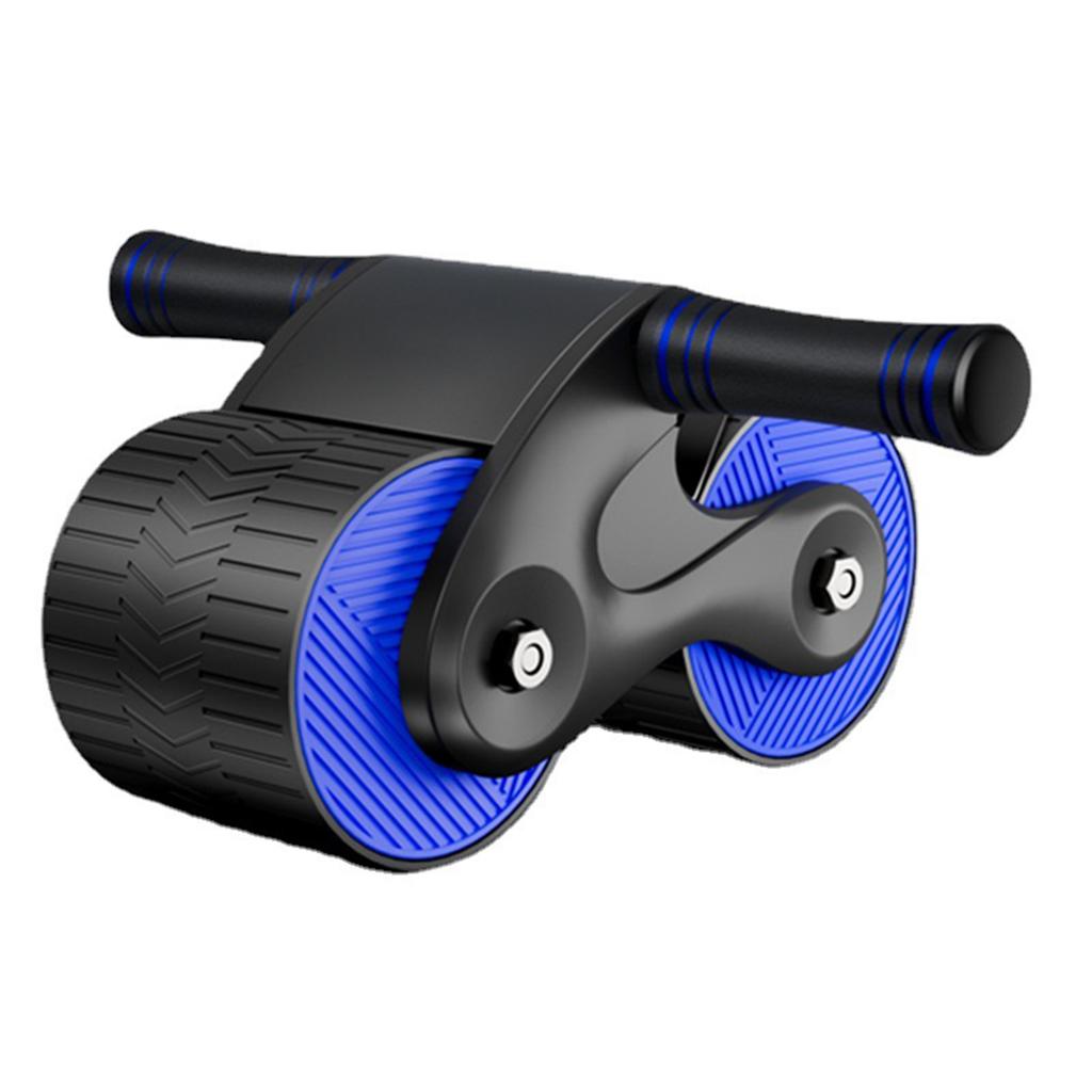 Abdominal Wheel Exerciser Dual Wheel Design Abdominal Fitness Wheel Automatic Rebound Anti-Slip for Bodybuilding Training