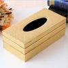 Leather Tissue Box Holder - Waterproof Rectangular Tissue Box Cover Vintage Napkin Paper Holder for Home,Office&Car Decor (Gold Clouds with Golden