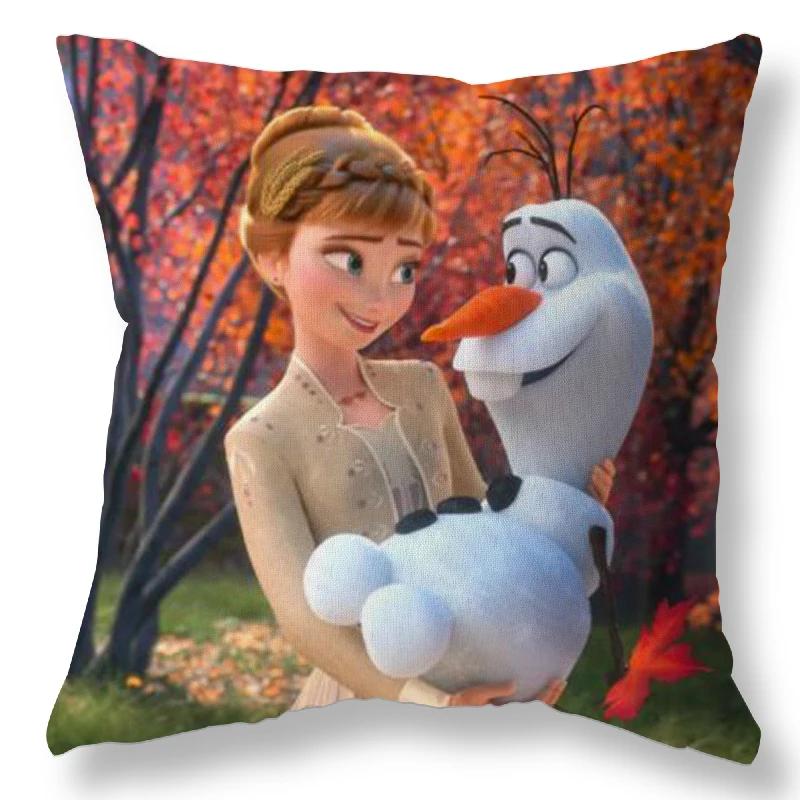 Disney Frozen Elsa Pillow Case Cushion Cover Children Baby Girl Couple Pillow Cover Decorative Pillows Case 40x40 45x45cm