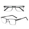 Blue Ray Blocking Anti-Blue Light Reading Glasses Ultralight Eye Protection Square Eyeglasses Metal Hyperopia Glasses Men Women