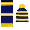 Fan Originals Unisex Adult Leeds Striped Hat And Scarf Set