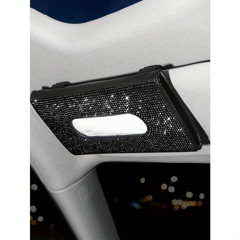 

ПУ Коробка для салфеток для автомобиля с декором из страз one-size чёрный