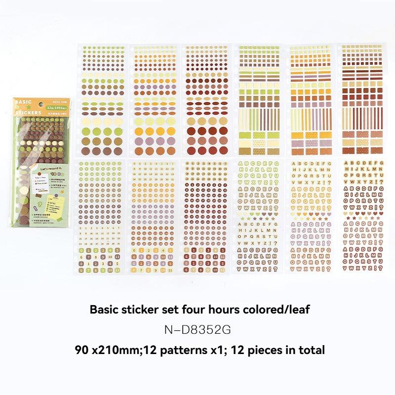 Sticker Set Colored Art Dots Marking Film Cutting Stickers Handheld Decoration DIY Materials