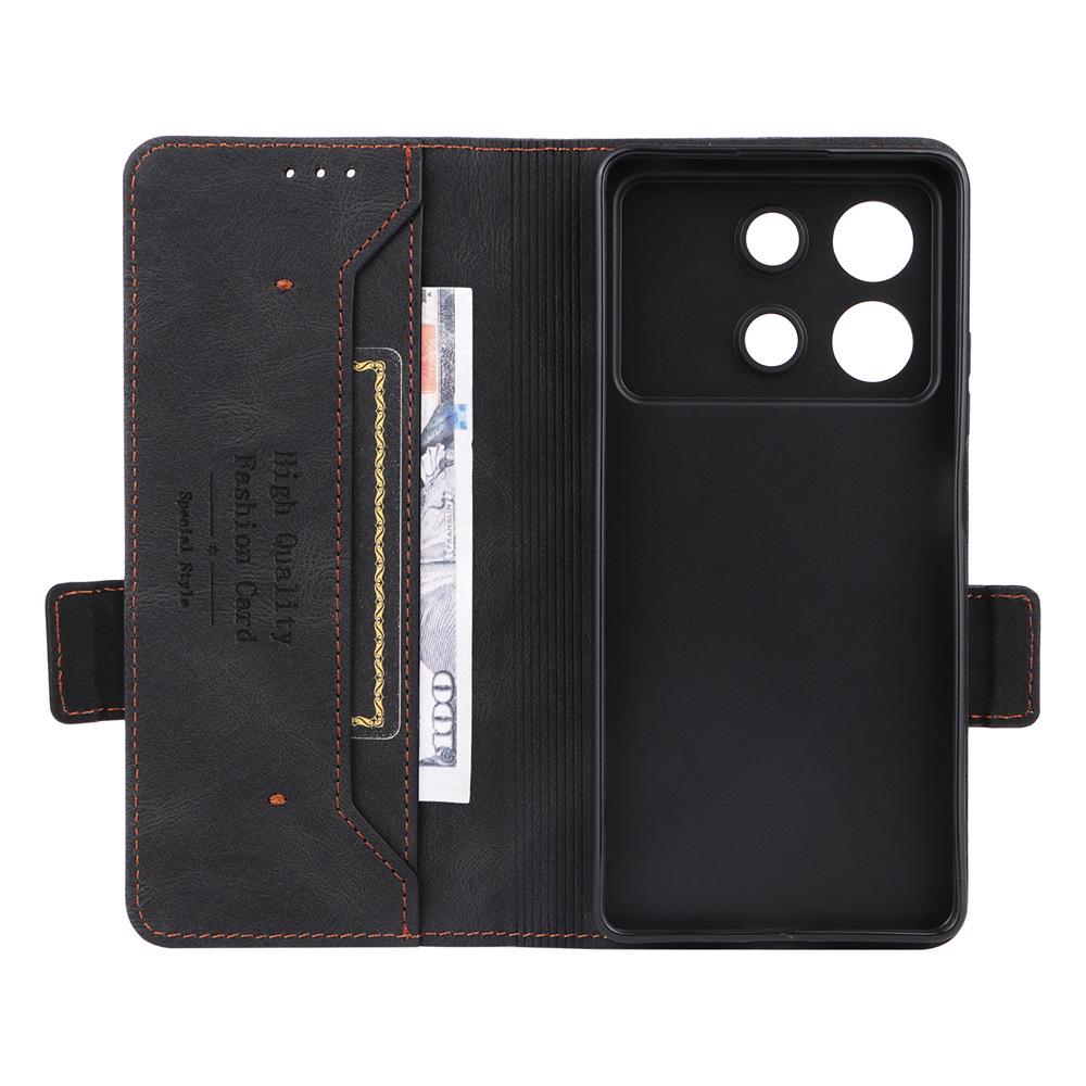 Redmi Note 13R Pro Magnetic Buckle Leather Flip Case