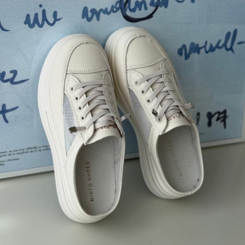 Desire Rose Women Summer Height Increasing See Through Sneakers Mule