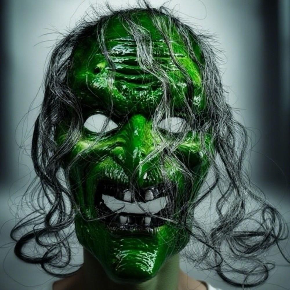 Creativity Scary Witch Mask Realistic Full Face Mask Novelty Halloween Witch Mask  Male Female