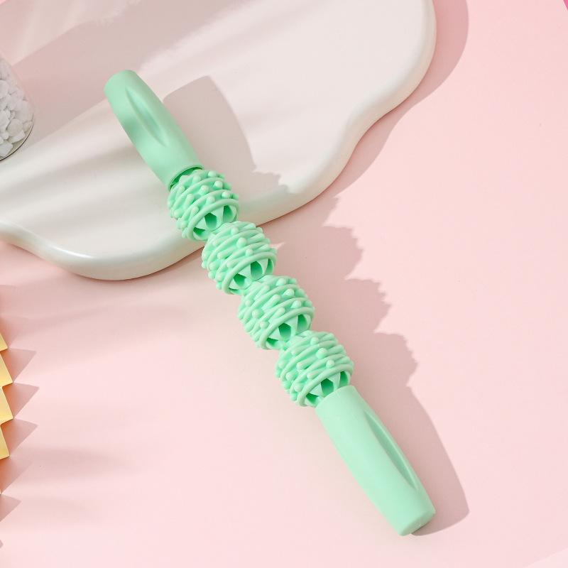1pc Yoga Massage Roller Stick - Manual Deep Tissue Massager for Muscle Relaxation, Leg Slimming & Calf Stretching