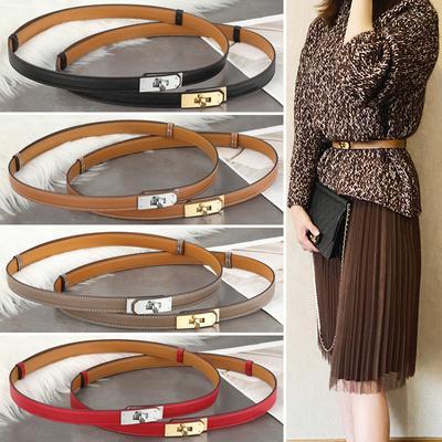 H's Belt Women's Genuine Leather All-Match High-Grade Matching Dress Waist-Tight Decorative Suit Pants Belt