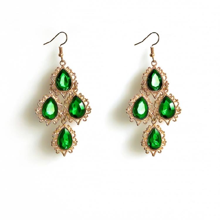 Pair of Drop Earrings in Vibrant Color Dangle Styles Alloy for Sensitive Skin