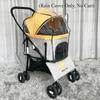 (Pouze dešťový ceover, bez košíku) Venkovní průhledný vozík pro domácí mazlíčky EVA pláštěnka odolná proti dešti a prachu kočičí a psí vozík pončo