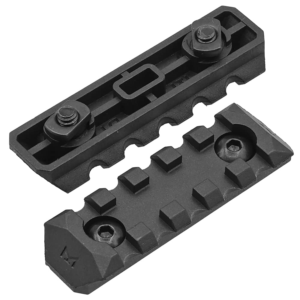 Secțiuni șină Ryohin Buhin M-LOK DYTAC 20mm, Rășină armată cu polimeri, Set de 3 (2 x 5 sloturi, 1 x 7 sloturi)