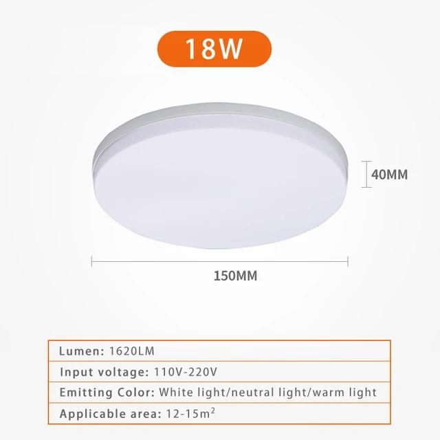 

Ультратонкий круглый светодиодный потолочный светильник для спальни, светодиодные светильники Lustre для потолочного светильника для комнаты, современное украшение для дома Neutral light