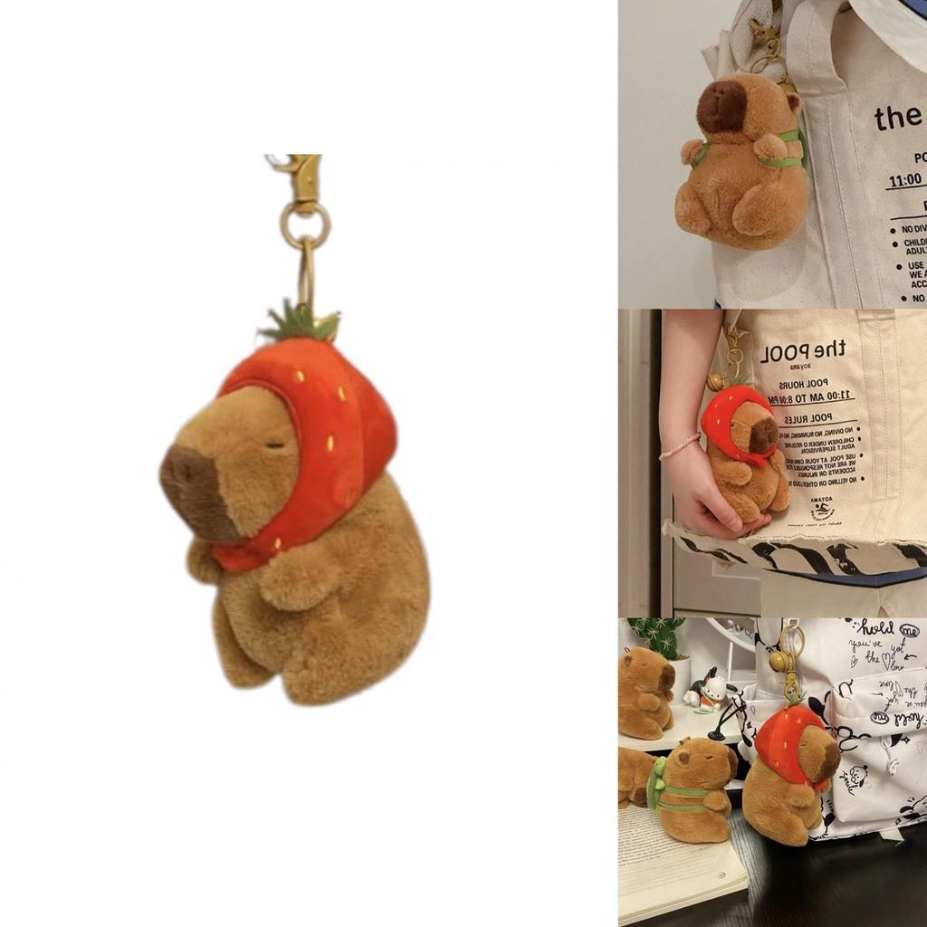 Cute Capybara Plush Keychain Bag Pendant Girls' Gift Soft And Adorable