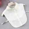 Linbaiway 18 Styles Female Chiffon Fake Collar for Women Blouse Shirt False Collar Ladies Lapel Detachable Collar Female Decor