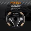 Leather Car Steering Wheel Cover, Non-Slip Car Wheel Cover, Protective Breathable Microfiber Leather, Universal Fit for Most Car