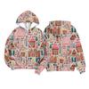 Children Girls And Boys Fashion Jacket Casual Printed Long-sleeved Hooded Cardigan Sweatshirts