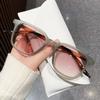 New Personality Square Frame Sunglasses Retro Yellow Men Fashion Frosted Small Frame Glasses Women Trend Two-tone Sunglasses