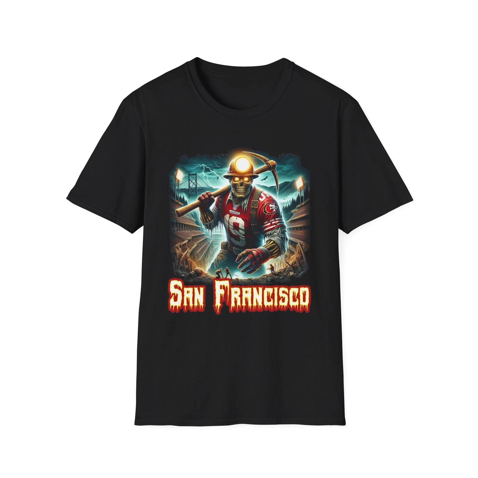 San Francisco 49ers Horror Mash Up T-Shirt - Spooky NFL Fan Apparel XL