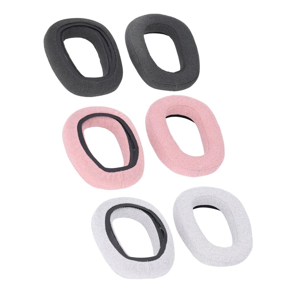 2pcs Replacement Ear Pads Professional Noise Insulation Breathable Cotton Linen Fabric Memory Foam S