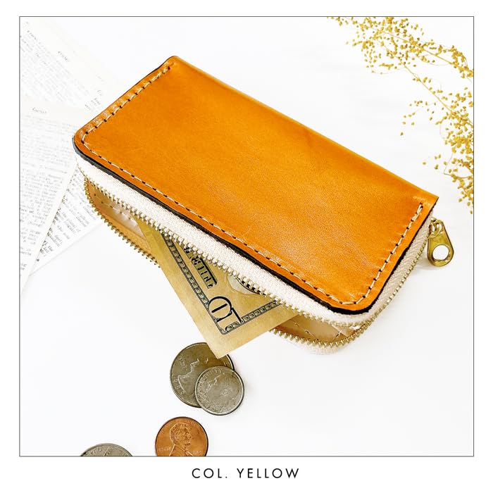 Tochigi Leather Coin Genuine Coin Slim Small and for Men and Black Case, Leather, Purse, Wallet, Compact, Women, [NB],