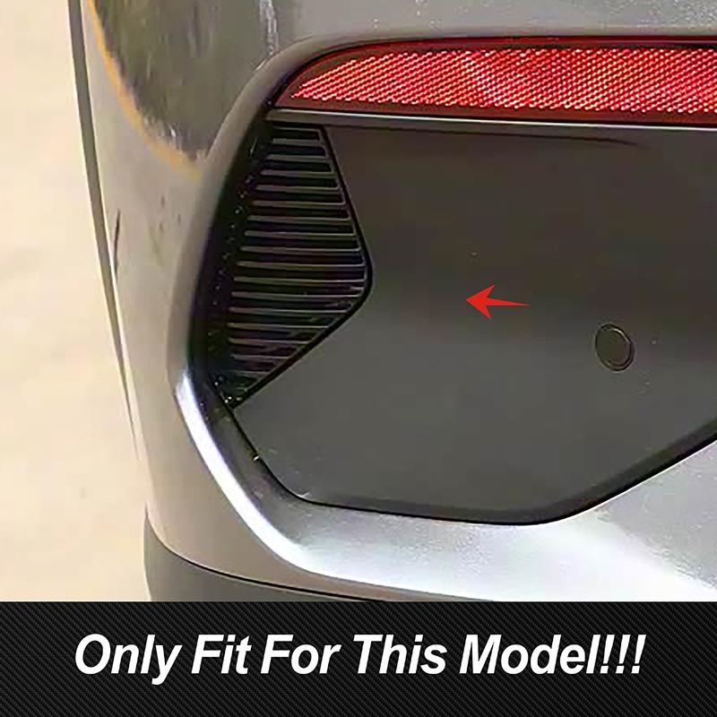 Car Styling Rear Fog Light Eyebrow Panel Decoration Cover Trim For BYD Yuan PLUS Carbon Fiber Color Exterior Accessories
