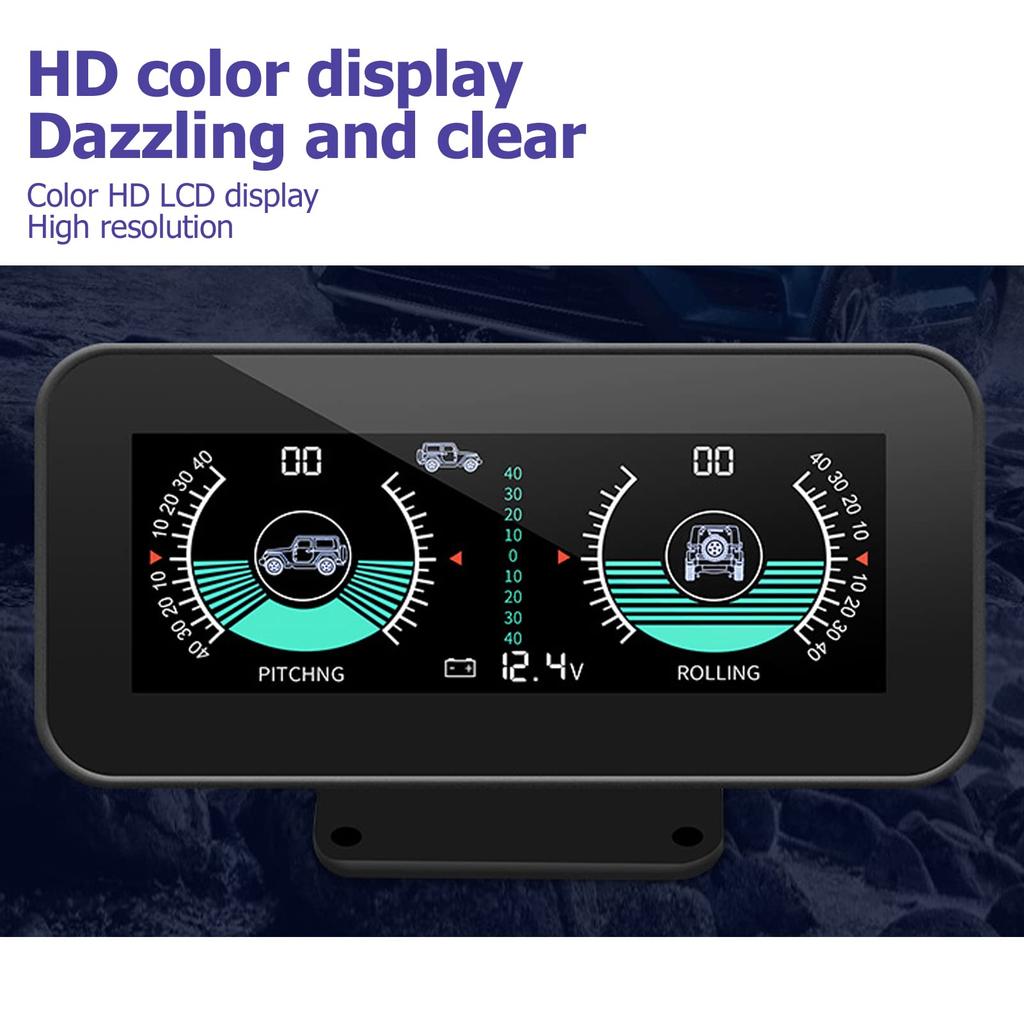 Car Inclinometer Clinometer, Real Time Monitor Color Hd Lcd Display-40° / +40° Car Inclinometer,