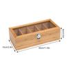 Wooden Tea Box Storage Organizer With Lid 5 Compartments Tea Bag Holder Tea And Coffee Station
